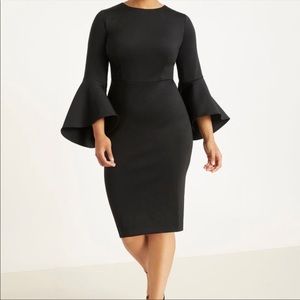 NWOT | Eloquii Flare Sleeve Scuba Dress | 18W